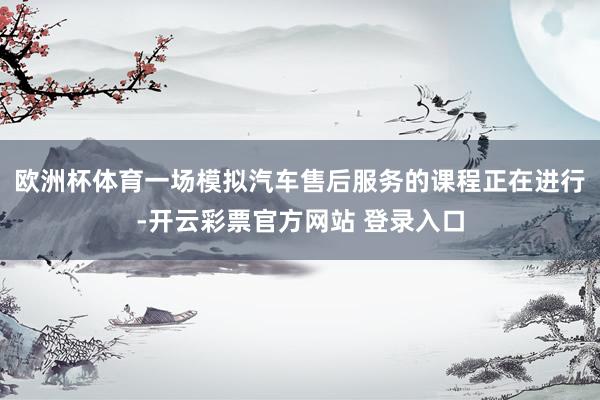 欧洲杯体育一场模拟汽车售后服务的课程正在进行-开云彩票官方网站 登录入口