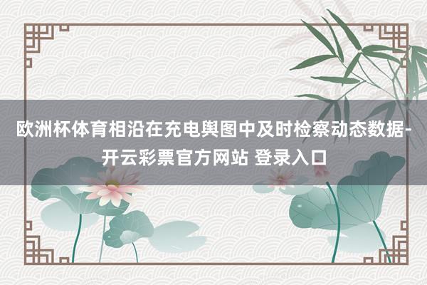 欧洲杯体育相沿在充电舆图中及时检察动态数据-开云彩票官方网站 登录入口