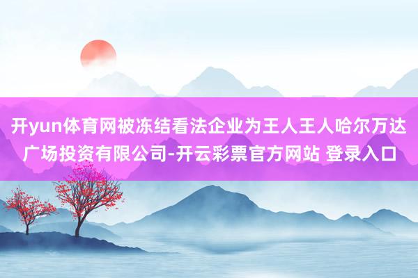开yun体育网被冻结看法企业为王人王人哈尔万达广场投资有限公司-开云彩票官方网站 登录入口