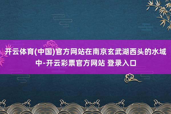开云体育(中国)官方网站在南京玄武湖西头的水域中-开云彩票官方网站 登录入口